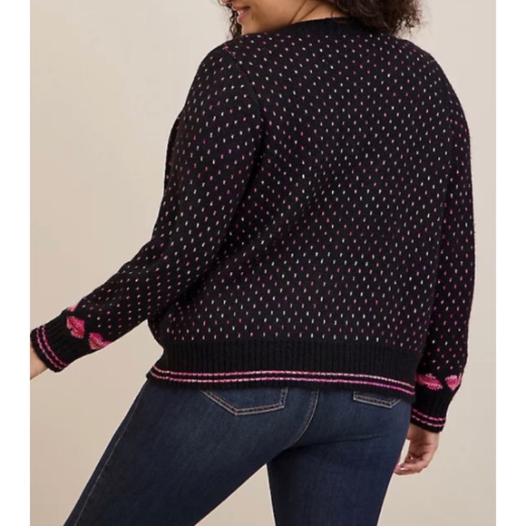 🆕💕 Heart Drop Shoulder Button Front Cardigan Sweater 1 1X 14 16 NWT Torrid New - Picture 4 of 6